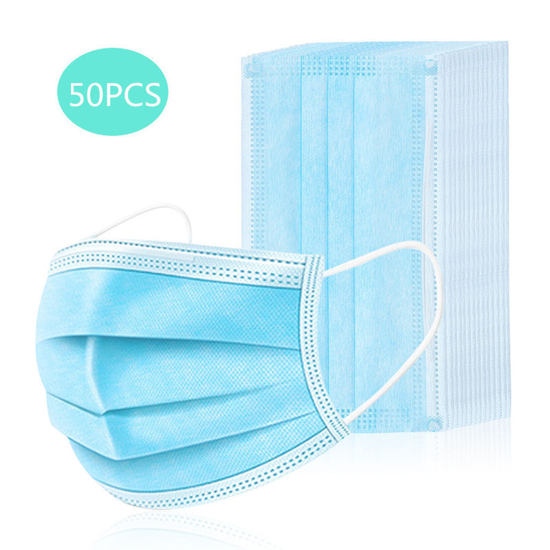 Earloop jetable respirable la pièce propre médicale bleue et blanche de masque protecteur