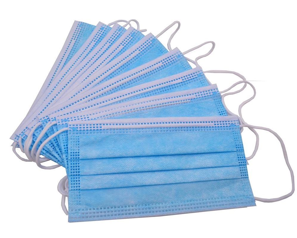 Masque protecteur jetable non irritant de 3 plis pour le salon de beauté de soins de santé de clinique