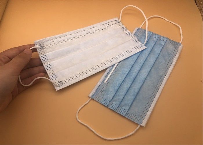 Antivirus masque protecteur non non tissé jetable de 3 plis/masque protecteur textile tissé de bleu