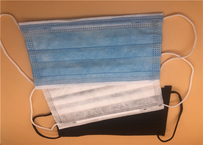 Earloop civil masque protecteur non tissé jetable de 3 plis/masque bleu jetable anti virus