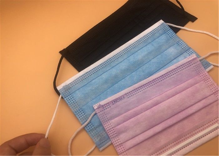 La couleur a adapté le transport aux besoins du client facile de prévention à usage unique de la poussière de masque chirurgical de 3 plis