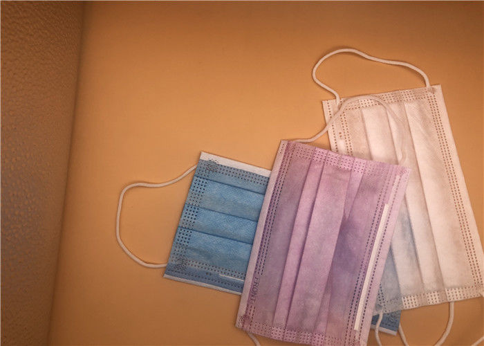 Masque médical jetable de 3 plis aucune couleur bleue hypoallergénique de fibres de verre