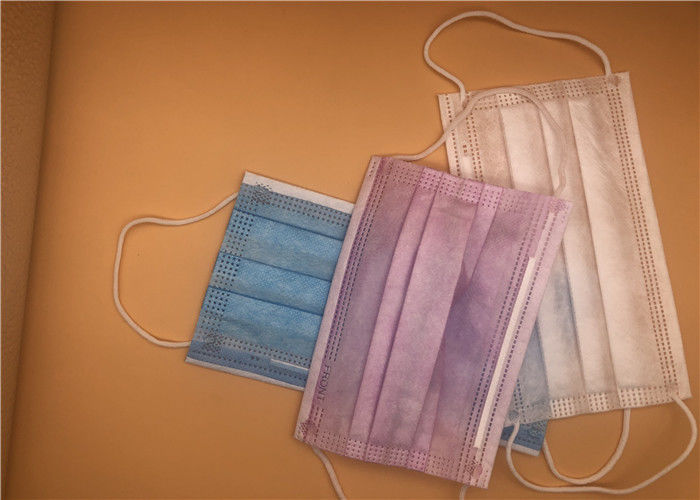 Masque médical jetable de 3 plis aucune couleur bleue hypoallergénique de fibres de verre