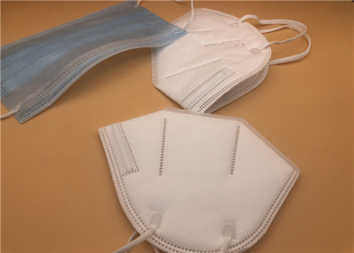Masque de poussière efficace élevé de la filtration KN95 Fliud pliable blanc résistant